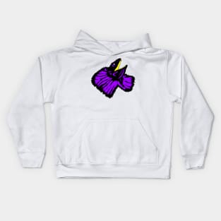 Neon Purple Frilled-neck Lizard Kids Hoodie